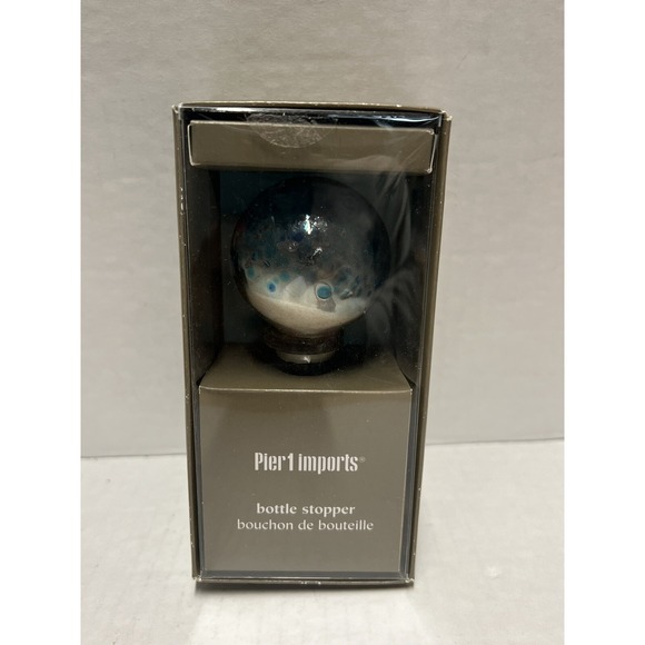 Pier 1 Imports Bottle Stopper Wine Barware Nautical Beach sand shells - Picture 5 of 12